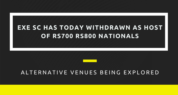 More information on RS700 RS800 Nationals’ Host Exe Sailing Club Have Just Withdrawn